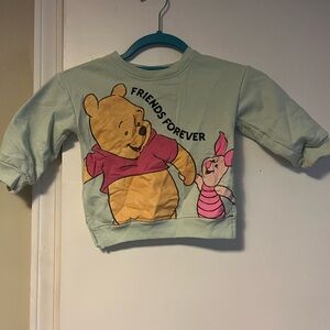 Disney Kids Winnie the Pooh and Piglet Sweatshirt - Light Green
